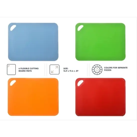 Dura Culina&reg; 14-Piece Kitchen Knife & Flexible Cutting Board Set - Multicolored image {2}