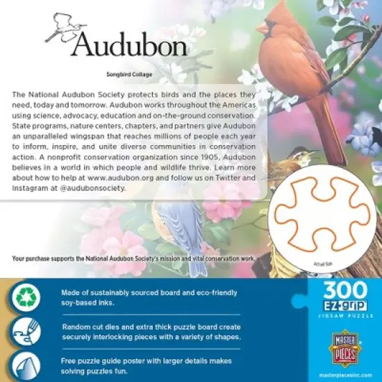 MasterPieces 300 Piece EZ Grip Jigsaw Puzzle - Songbird Collage - 18"x24" image {3}