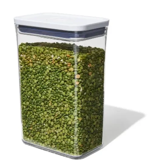 OXO POP 2.7qt Plastic Rectangle Airtight Food Storage Container White image {1}
