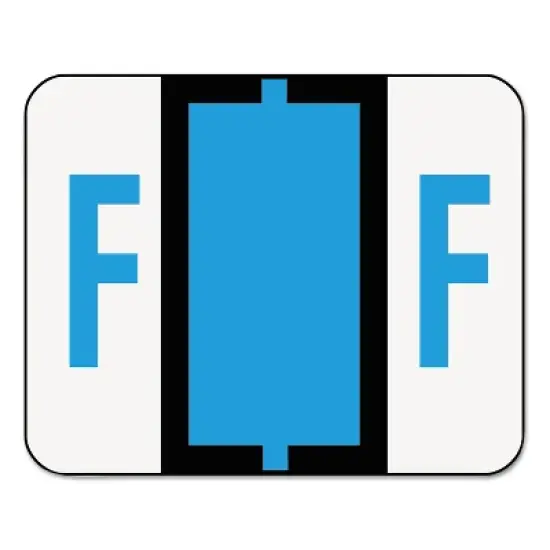 Smead A-Z Color-Coded Bar-Style End Tab Labels Letter F Blue 500/Roll 67076 image {5}