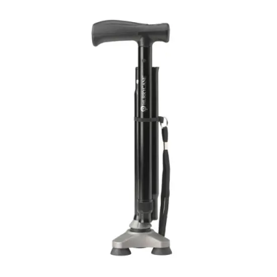 Drive Medical HurryCane Freedom Edition Folding Cane with T Handle, Black image {4}