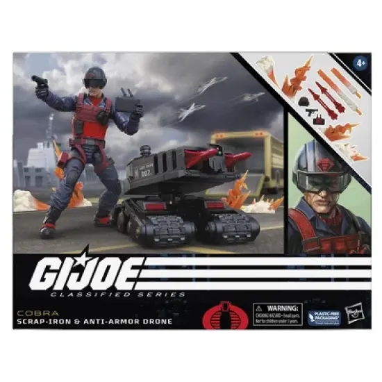 G.I. Joe Classified Series Cobra Scrap-Iron Action Figure and Anti-Armor Drone image {1}