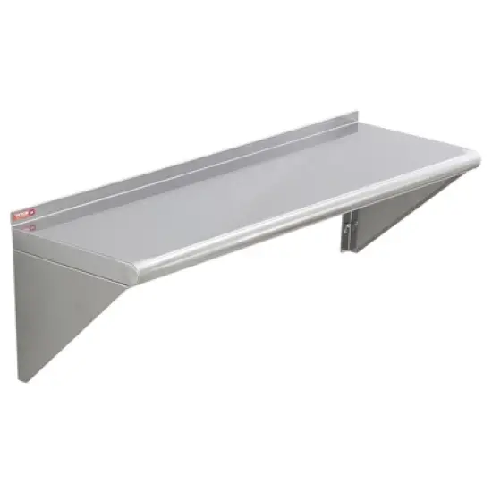 VEVOR 12" x 36" Stainless Steel Shelf, Wall Mounted Floating Shelving with Brackets, 250 lbs Load Capacity Commercial Shelves image {8}