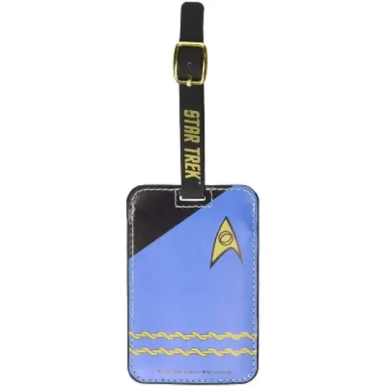Crowded Coop, LLC Star Trek Blue Uniform Luggage Tag image {1}