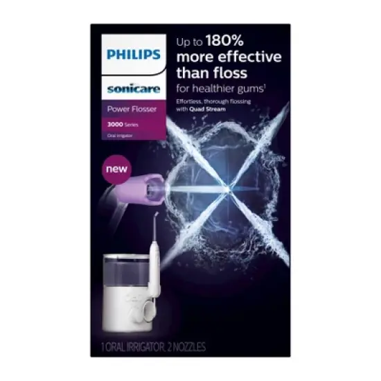 Philips Sonicare 3000 Power Flosser - HX3711/20 - White image {1}