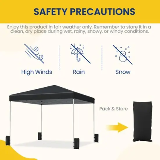 EROMMY 10 Ft. W x 10 Ft. D Metal Patio Gazebo, Pop up Canopy image {6}