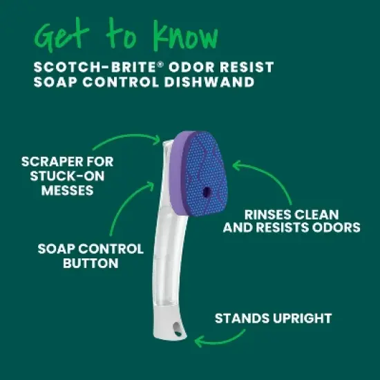 Scotch-Brite Odor Resist Non-Scratch Dishwand image {2}