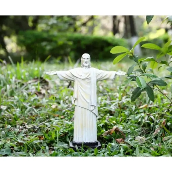 Techko Maid Jesus Solar Outdoor Garden Statue Decor with Spotlight image {7}