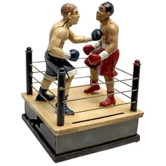 Design Toscano Battling Boxers Die Cast Iron Mechanical Coin Bank image {2}