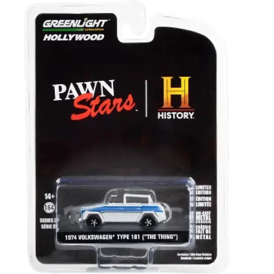 1974 Volkswagen Thing (Type 181) White w/Blue Stripes "Pawn Stars" (2009-Current) TV Series 1/64 Diecast Model Car by Greenlight image {2}