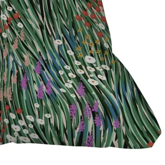 Windy Day in Garden Outdoor Throw Pillow - Deny Designs image {1}