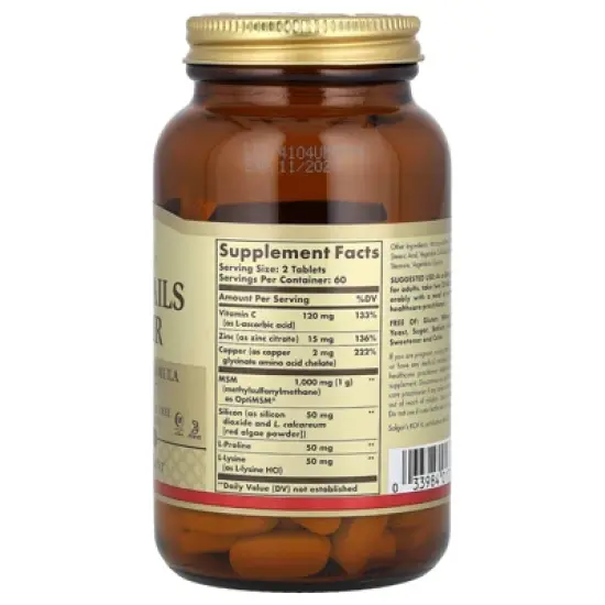 Solgar Skin, Nails & Hair, Advanced MSM Formula, 120 Tablets image {1}