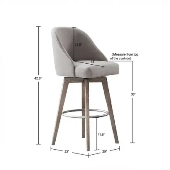 30" Howard Counter Height Barstool with Swivel Seat - Madison Park image {7}