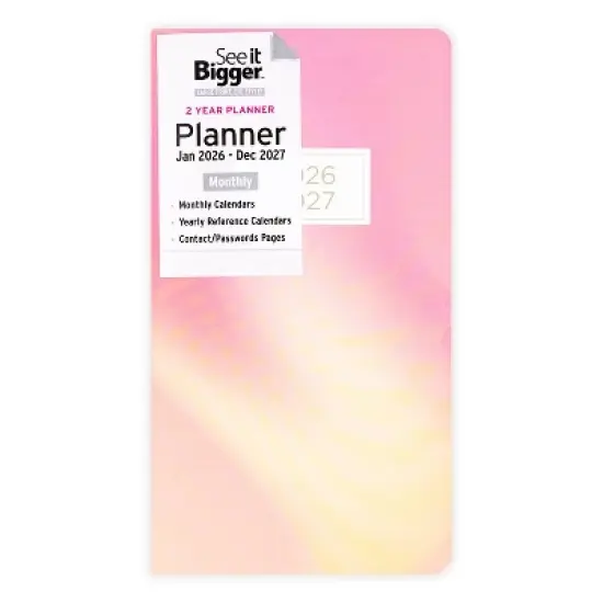 See It Bigger 3.75"x6.75" 2 Year 2026-2027 Monthly Pocket Planner image {7}