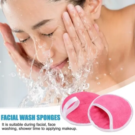 Unique Bargains Cleansing Daily Face Wash Sponges Exfoliating Fingers Glove 4 Pcs image {1}
