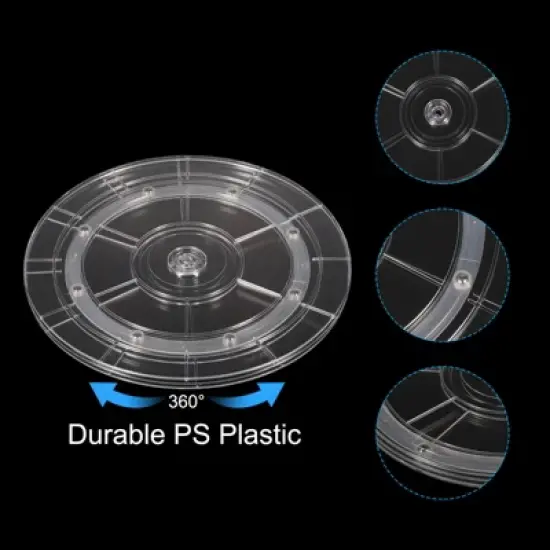Unique Bargains High-Strength Plastic 360-Degree Durable Multi-use Rotating Swivel Stand with Steel Ball Bearings Clear image {3}
