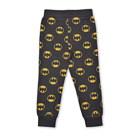 Warner Bros Boy's 2-Pack Retro Batman Graphic Pullover Hoodie and Jogger Pant Set for toddler image {2}
