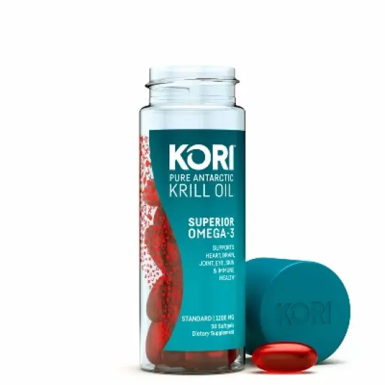 Kori Krill Oil Superior Omega-3 1200mg Standard Softgels - 30ct image {5}