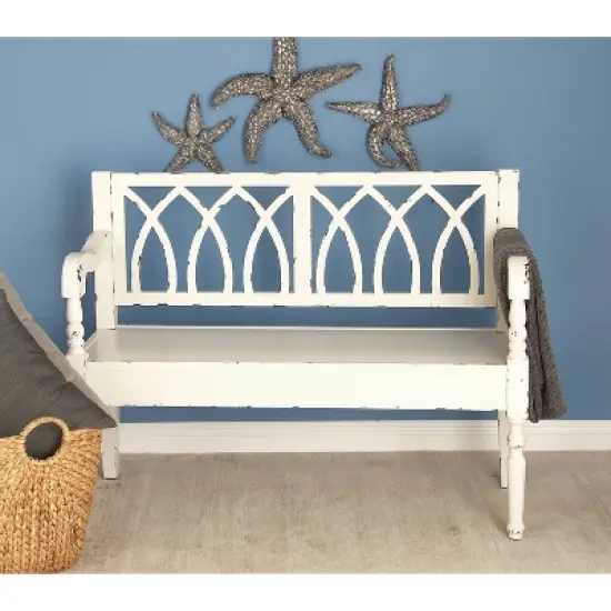 Farmhouse Wood Sitting Bench - Olivia & May image {27}