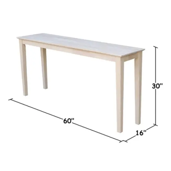 Shaker Table Unfinished - International Concepts image {6}