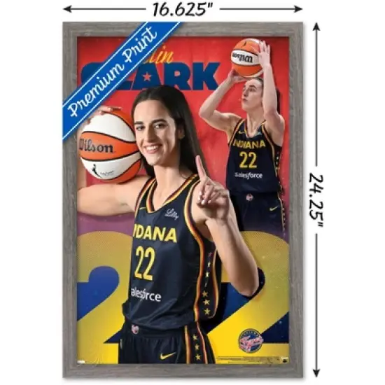 Trends International WNBA Indiana Fever - Caitlin Clark 24 Framed Wall Poster Prints image {2}