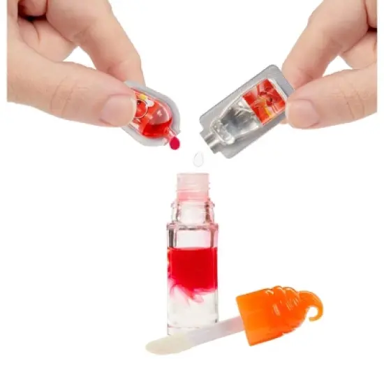 YummiLand Amber Cinnamon Doll with DIY Lip Gloss Kit: Creativity Focus, Wavy White Hair, Scented, Fashion Doll image {3}