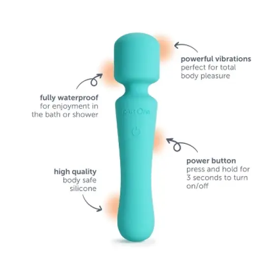 plusOne Rechargeable and Waterproof Wand Vibrator image {6}