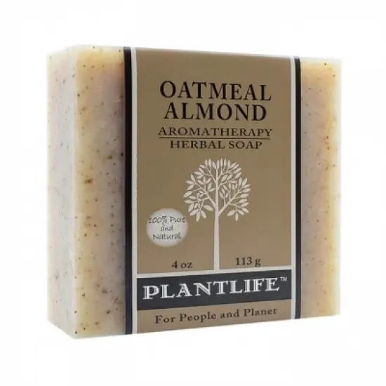 Plantlife Oatmeal Almond Bar Soap Multipack &ndash; Moisturizing, Soothing, Handcrafted, Plant-Based &ndash; Made in California, 4oz Each image {1}