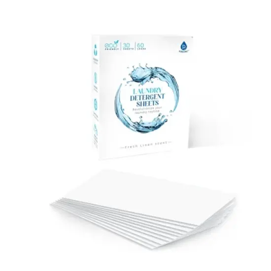 Pursonic Natural Laundry Detergent Sheets ,Eco Friendly Fresh Linen Scent image {9}