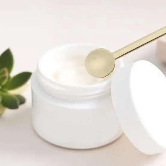 Unique Bargains Hangable Round Mini Makeup Cosmetic Spoon 2 Pcs image {1}