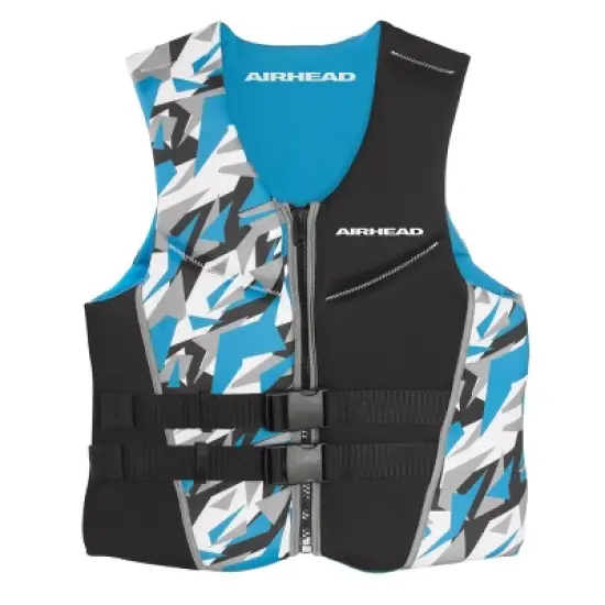 Airhead Men's Camo Cool Kwik Dry Neolite Flex Life Jacket Vest - Blue image {9}
