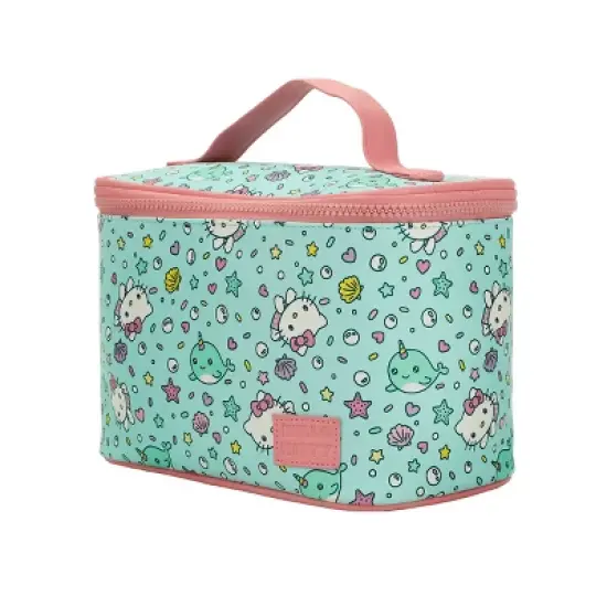 Hello Kitty Marine Life Light Blue 6&rdquo; Beauty Case Cosmetic Bag image {1}