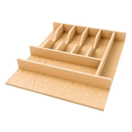 Rev-A-Shelf Natural Maple Right Size Utensil Insert Home Storage Kitchen Organizer 7 Compartment Drawer Accessory image {8}