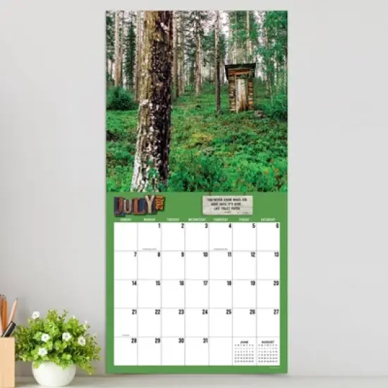 TF Publishing 2024 Wall Calendar 12"x12" Outhouses image {2}