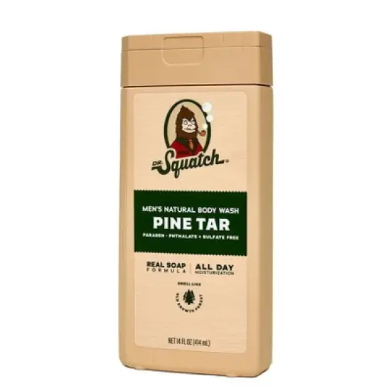 DR. SQUATCH Men's Natural Non-Exfoliating Body Wash - Pine Tar - 14 fl oz image {2}