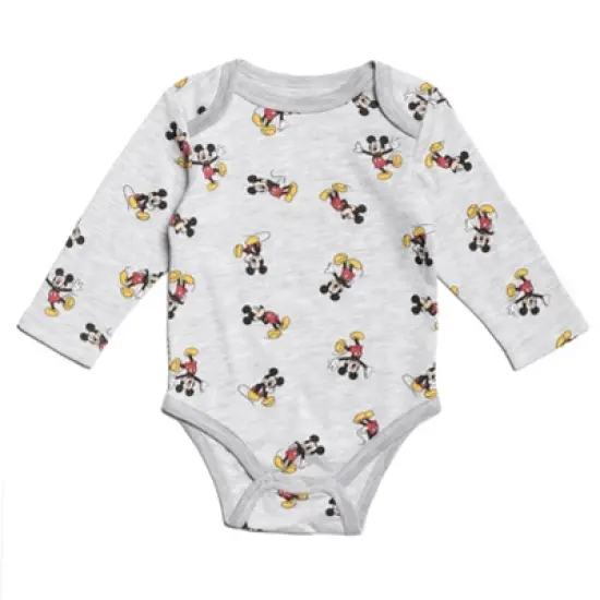 Disney Mickey Mouse Baby Bodysuit and Snap French Terry Overall Newborn to Infant  image {3}