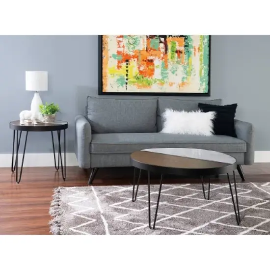 Rivendell Side Table Walnut/White - Linon image {6}