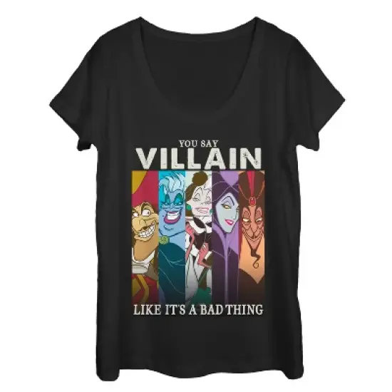 Women's Disney Princesses Villain Not a Bad Thing Scoop Neck image {2}