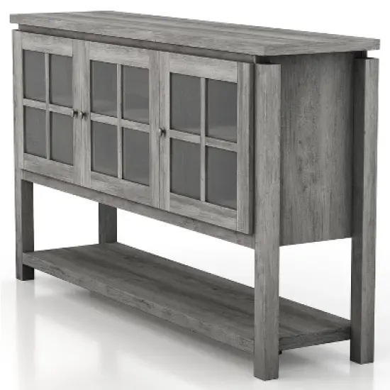 Carita Transitional Windowpane Cabinets Buffet - HOMES: Inside + Out image {2}