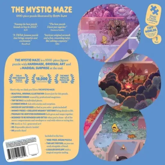 Magic Puzzle Company The Mystic Maze Jigsaw Puzzle - 1000pc: Memory & Motor Skills, Collage Theme, 28"x21" image {5}
