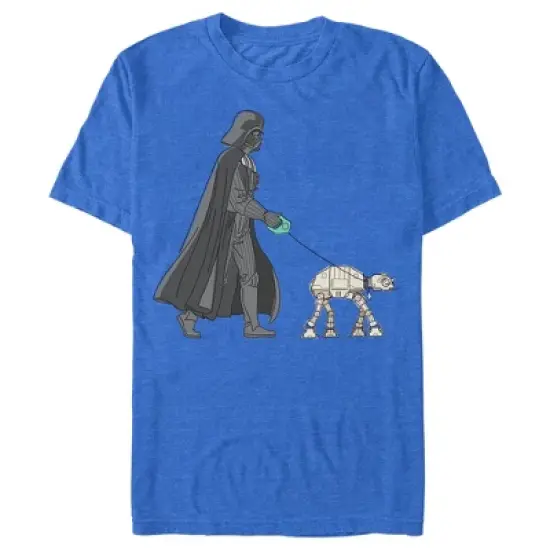 Men's Star Wars Darth Vader AT-AT Walking the Dog T-Shirt image {10}