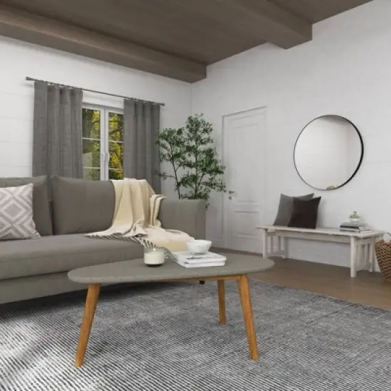 45"x18" Mid-Century Wood Outdoor Accent Table Gray - Olivia & May image {15}