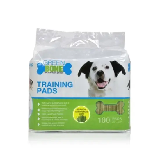 Greenbone Training Pads - Leak Proof - Lemongrass Scent - 100 Count image {4}