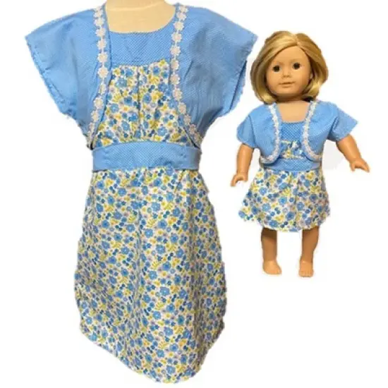Doll Clothes Superstore Matching Girl And Doll Flower Sundress Size 12 image {1}