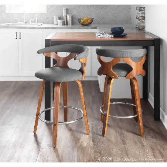 Set of 2 Gardenia Upholstered Counter Height Barstools - Lumisource image {9}