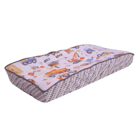 Bacati - Construction Multicolor Boys Cotton Changing Pad Cover image {7}