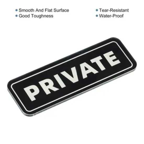 Unique Bargains Acrylic Self-Adhesive Home Business Private Door Sign image {3}