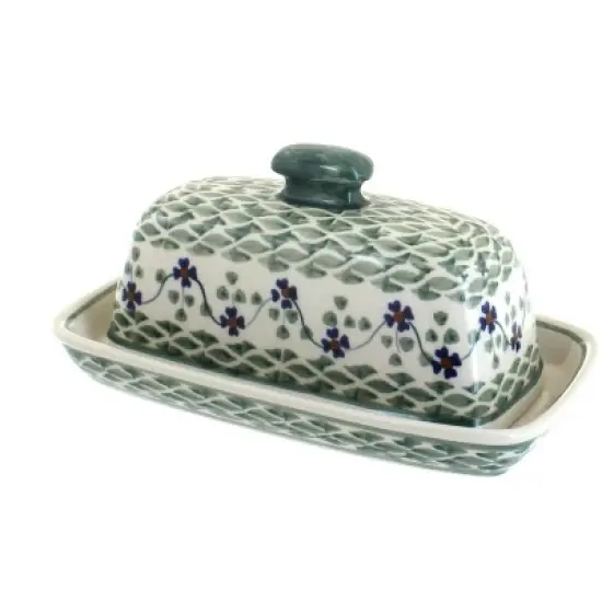 Blue Rose Polish Pottery M074 Manufaktura Butter DIsh image {20}