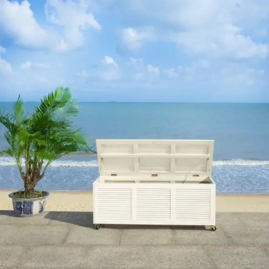 Elina 47.2 Inch L Outdoor Cushion Deck Box  - Safavieh image {17}