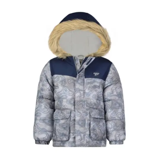 OshKosh B'gosh&reg; Toddler Boys' Camouflage Snow Bib and Jacket Set Blue 4T image {1}